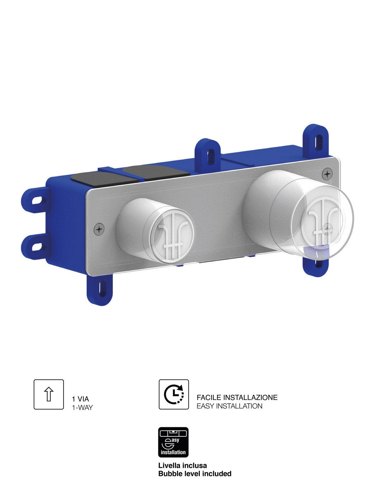 FRATTINI - BORGIA 316 INOX - Parte esterna visibile batteria lavabo a parete senza scarico